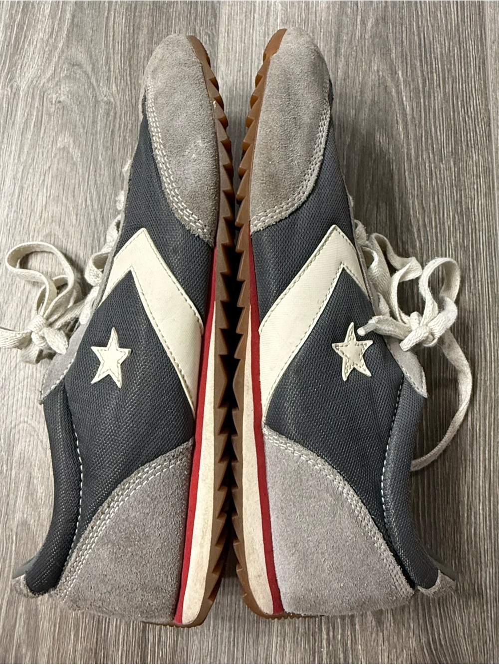 Converse Run Star Sneakers Mens 12 Charcoal Grey Suede Retro Running Shoe Y2K